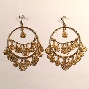 Boston Proper Boho Gypsy Filagree Earrings NWOT